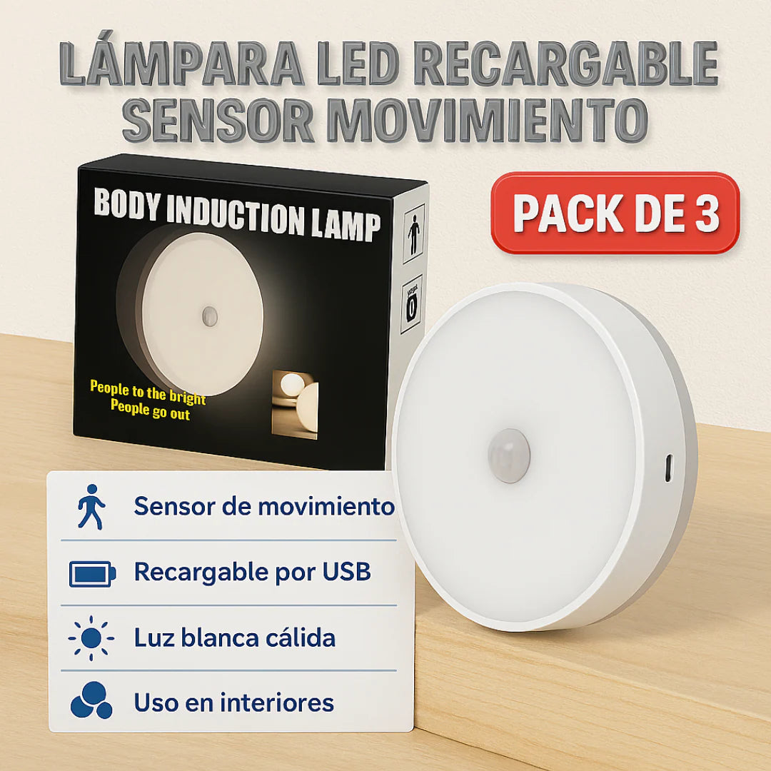 Luz Led Sensor de Movimiento® Original (PACK POR 3)